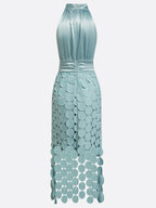 Lau - Elegant midi dress in Céline style for ceremonies, perfect for women