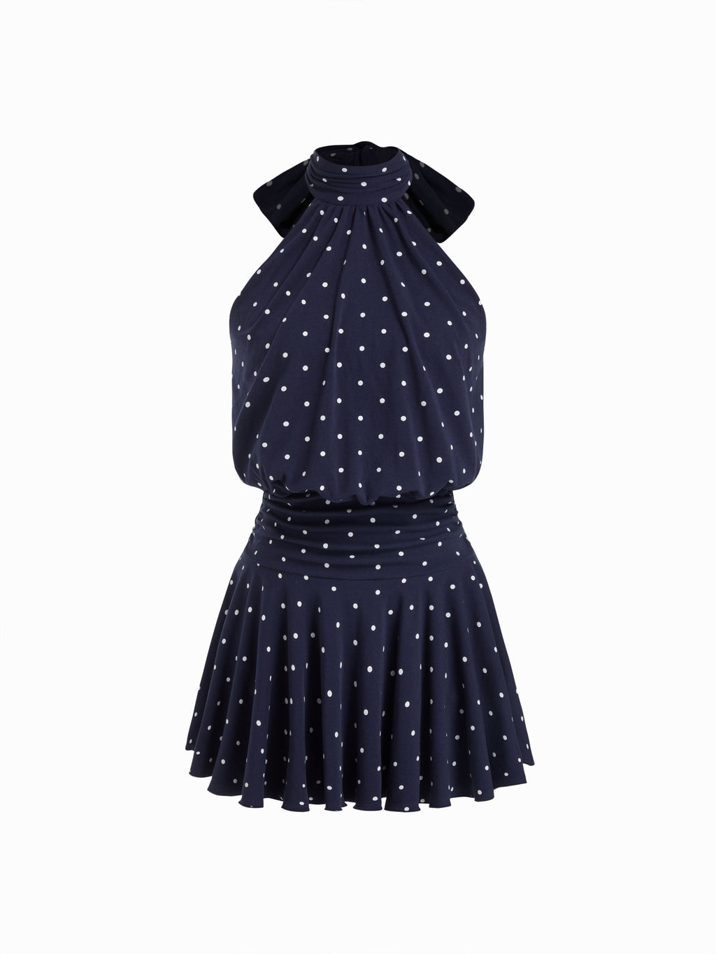 Griselda - Sleeveless mini dress with a high collar and scarf, perfect for women