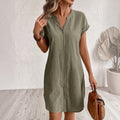 Tess | Linen Shirt Dress - Elegant and Comfortable for Women - Chic and Versatile Style