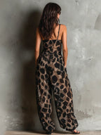 Leonor | Jumpsuit with Animal Print and Halter-Neck for Women