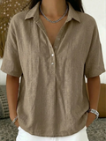 Velara | Women's blouse with an elegant collar and decorative buttons