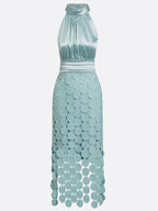 Lau - Elegant midi dress in Céline style for ceremonies, perfect for women