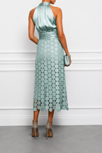 Lau - Elegant midi dress in Céline style for ceremonies, perfect for women