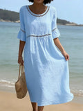 Enora - Long dress with tummy-flattening effect, elegant for women