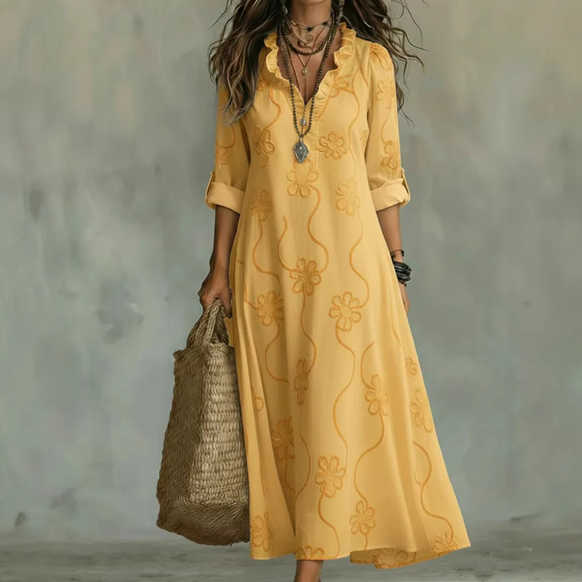 Bobbie - Floral Maxi Dress for Summer Days - Light, Fresh, and Stylish for Women