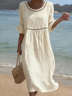 Enora - Long dress with tummy-flattening effect, elegant for women