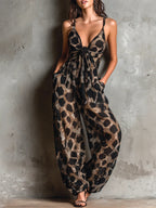 Lirio - Loose-Fit Chiffon Jumpsuit with Halter Neck for Women, Lightweight and Elegant