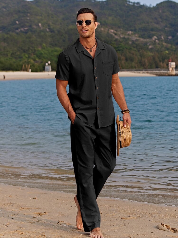 Camp Collar Shirt & Trousers Set – Your Perfect Beach Day Co-Ord