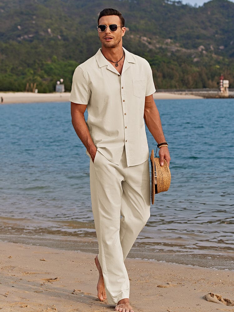 Camp Collar Shirt & Trousers Set – Your Perfect Beach Day Co-Ord