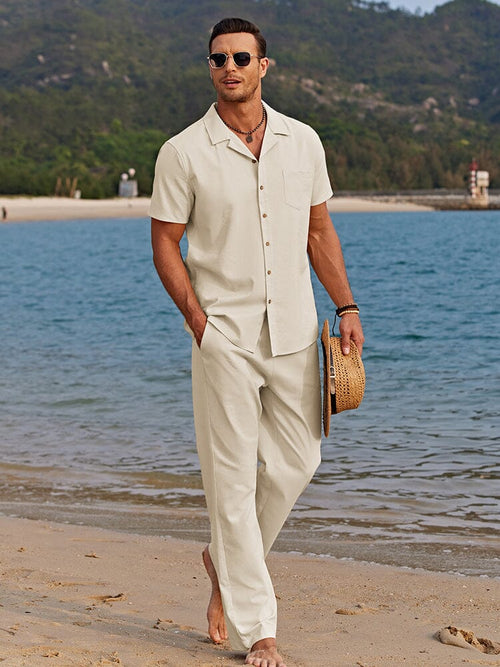 Camp Collar Shirt & Trousers Set – Your Perfect Beach Day Co-Ord