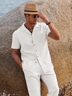 Camp Collar Shirt & Trousers Set – Your Perfect Beach Day Co-Ord