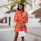 Coralie: Flirty Ruffled Floral Mini Dress