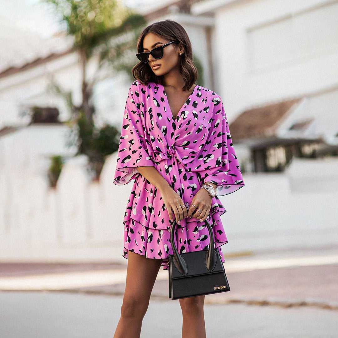 Coralie: Flirty Ruffled Floral Mini Dress