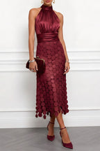 Lau - Elegant midi dress in Céline style for ceremonies, perfect for women