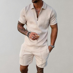 Smart Summer Knit Polo & Shorts Set – Effortless Co-Ord Style