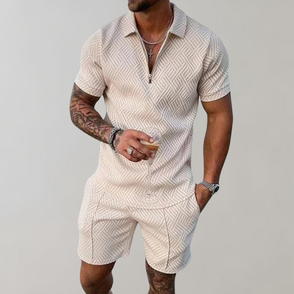 Smart Summer Knit Polo & Shorts Set – Effortless Co-Ord Style