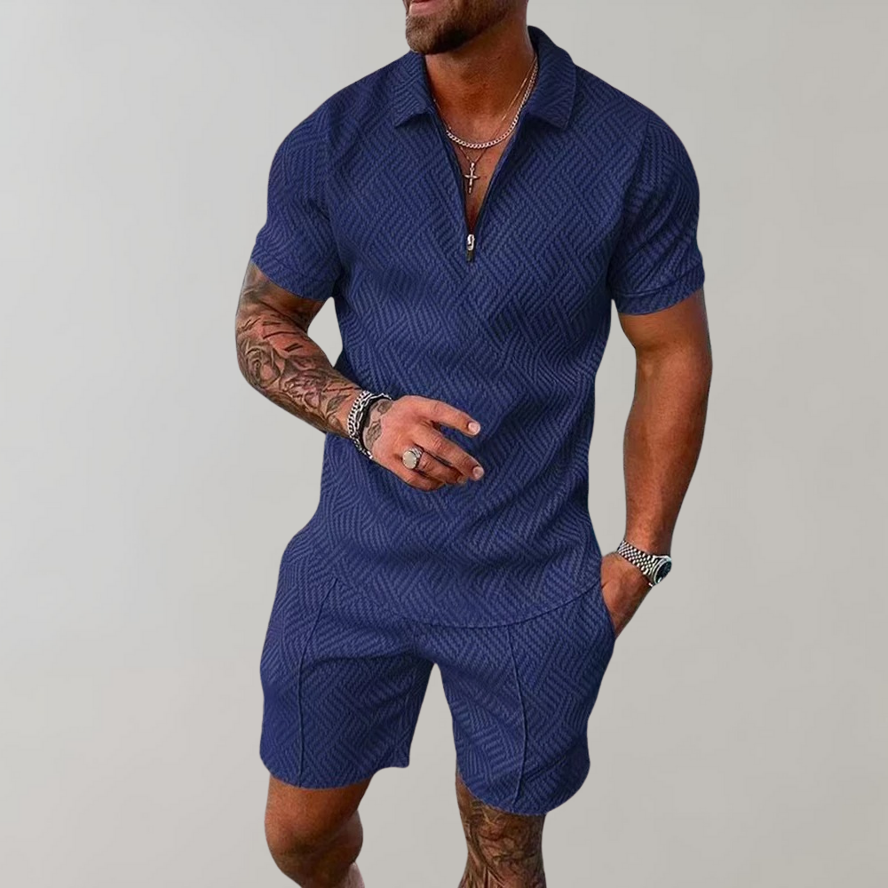 Smart Summer Knit Polo & Shorts Set – Effortless Co-Ord Style