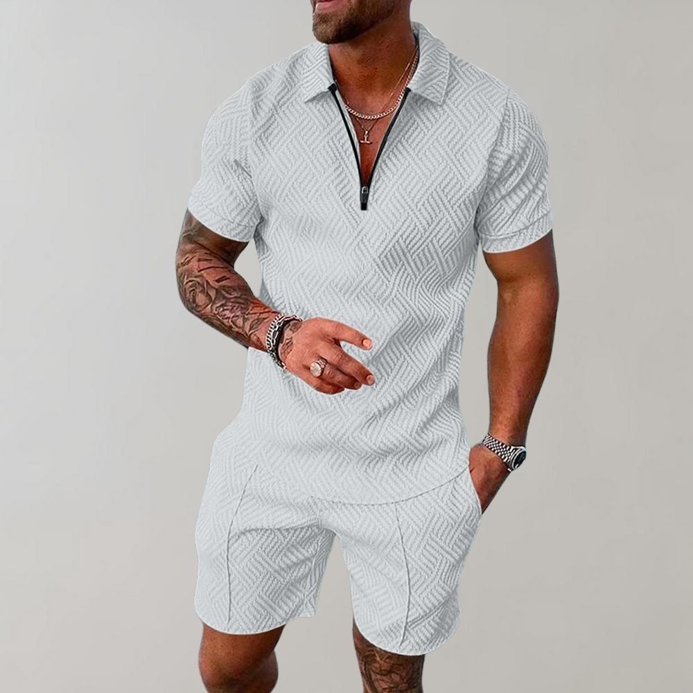 Smart Summer Knit Polo & Shorts Set – Effortless Co-Ord Style