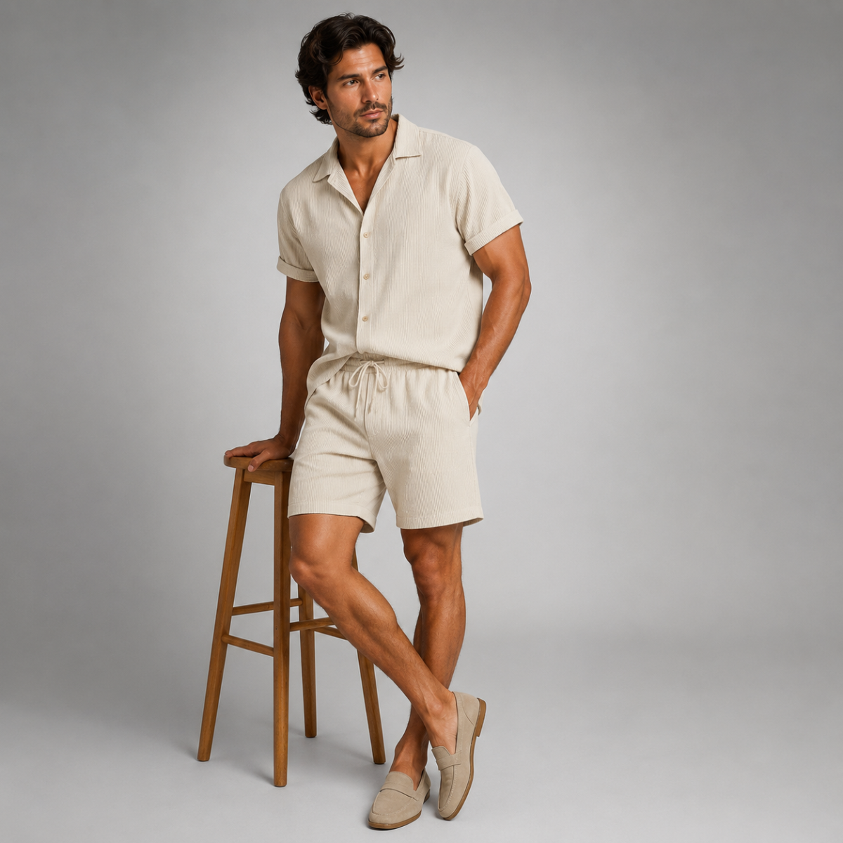 Linen Shirt & Shorts Set – Effortless Summer Co-Ord