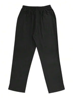 Men's Linen Casual Pants with Adjustable Drawstring Waist and Handy Slant Pockets