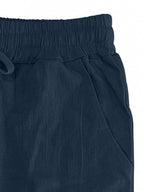 Men's Linen Casual Pants with Adjustable Drawstring Waist and Handy Slant Pockets