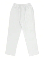 Men's Linen Casual Pants with Adjustable Drawstring Waist and Handy Slant Pockets