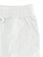Men's Linen Casual Pants with Adjustable Drawstring Waist and Handy Slant Pockets