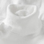 Men's Classic Knit Turtleneck Sweater with Ribbed Neck and Hem - Timeless Comfort