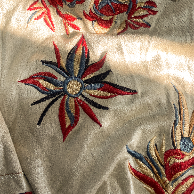 Men's Western-Style Embroidered Short-Sleeve Shirt