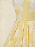 Floral Off-Shoulder Midi Dress with Flowy Swing Skirt