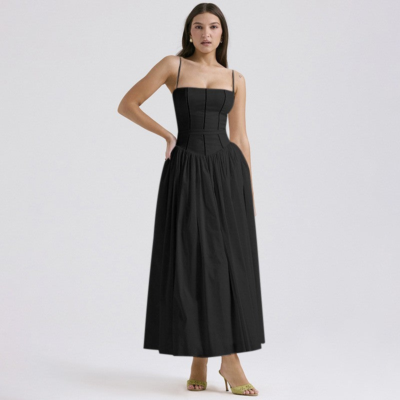 Arvelle Pleated Strapless Midi Gowns for Wedding Guests