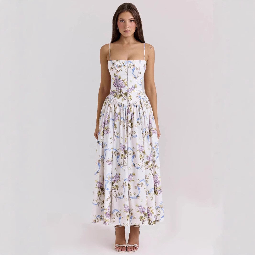 Arvelle Pleated Strapless Midi Gowns for Wedding Guests