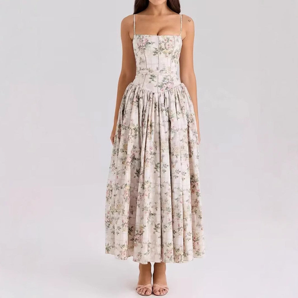 Arvelle Pleated Strapless Midi Gowns for Wedding Guests