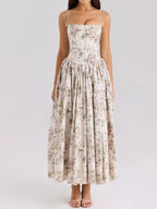 Arvelle Pleated Strapless Midi Gowns for Wedding Guests