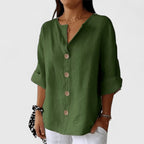 Olivia | Effortless Relaxed V-Neck Blouse