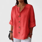 Olivia | Effortless Relaxed V-Neck Blouse