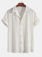 Textured Camp Collar Shirt – Effortless, Relaxed Summer Style