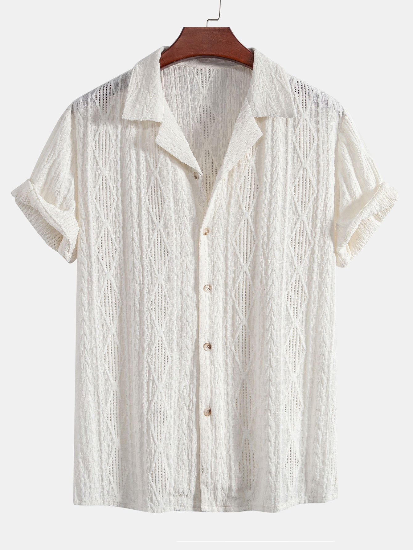 Textured Camp Collar Shirt – Effortless, Relaxed Summer Style