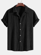 Textured Camp Collar Shirt – Effortless, Relaxed Summer Style