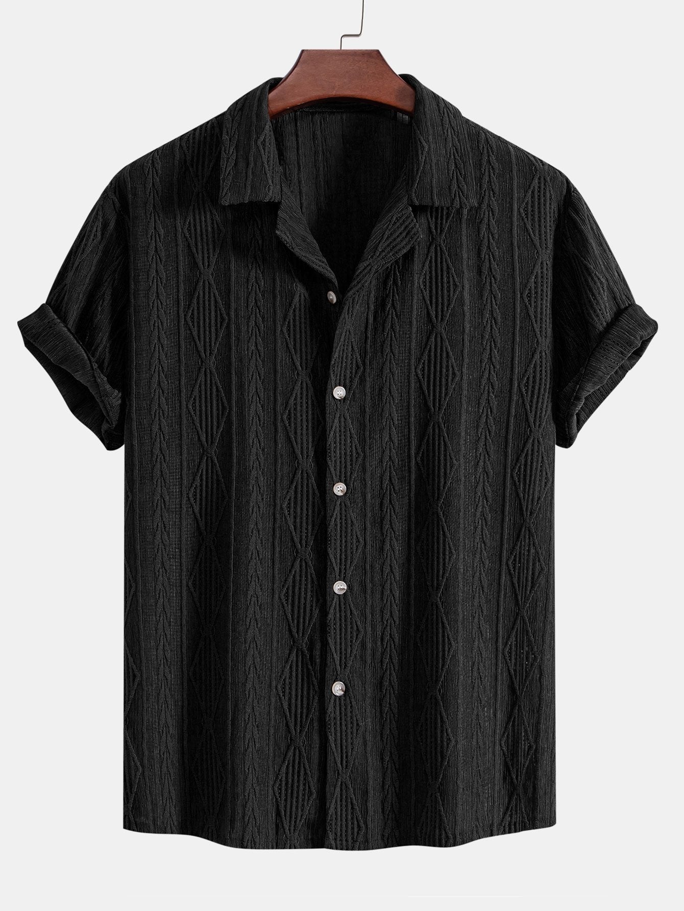 Textured Camp Collar Shirt – Effortless, Relaxed Summer Style
