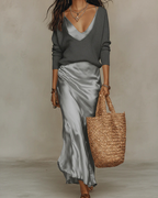 Niketa | Chic Two-Piece Maxi Gowns for Wedding Guests